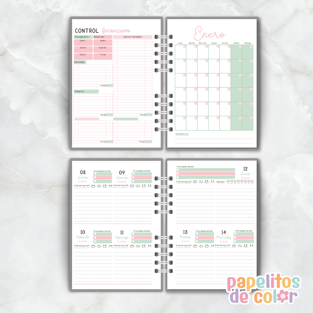 📔 Agenda Semanal Rayas 2026  ✨