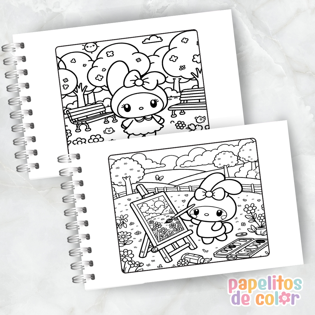 🎨 Libro para Pintar de My Melody 🎀🐰💖