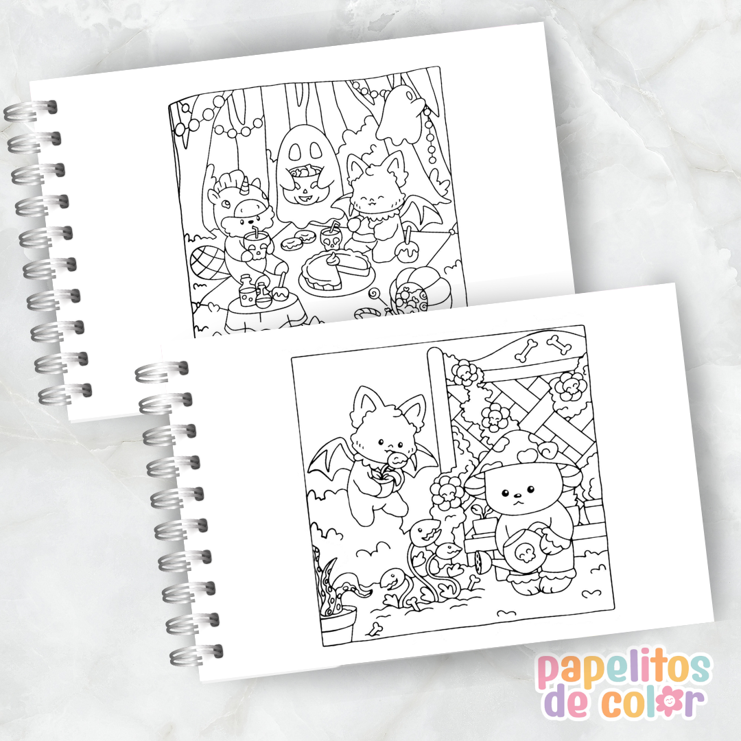 👻🖤 Cuaderno para pintar Spooky Times ✨🎨