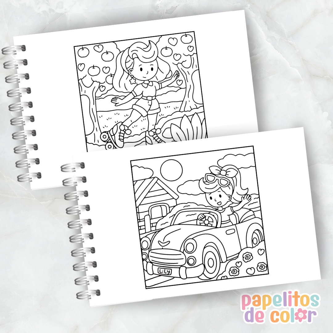 🌙 Cuaderno para Pintar Nostalgic Girl✨
