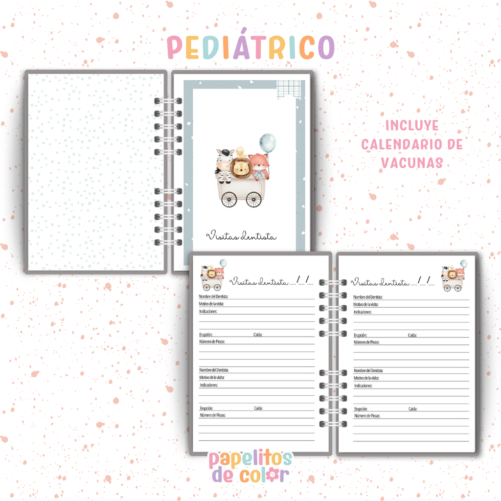 🦁🦓 Cuaderno Pediátrico - Amigos de Ben🦊