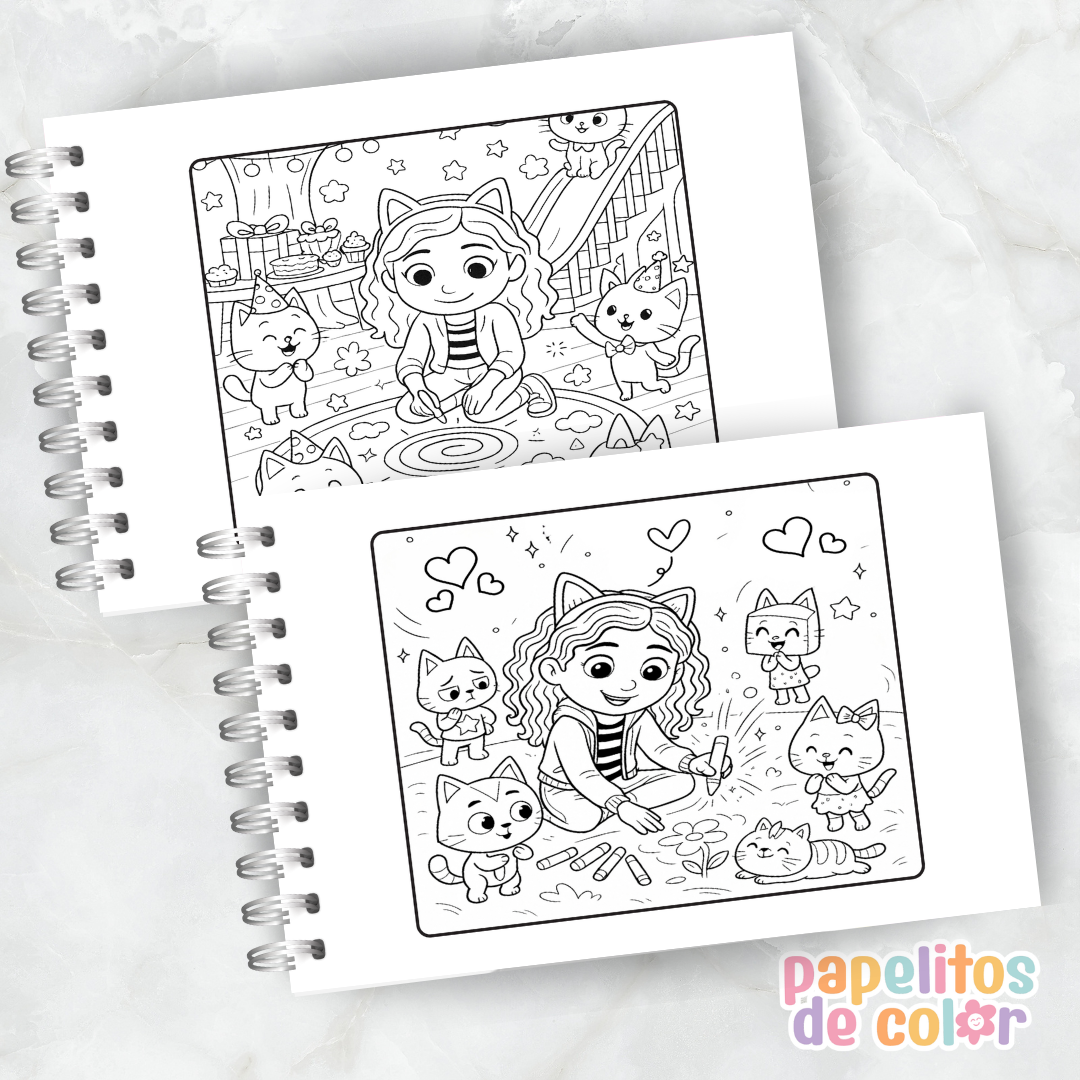 🎨 Libro para Pintar de La Casa de Gabby 🐱🏠💖