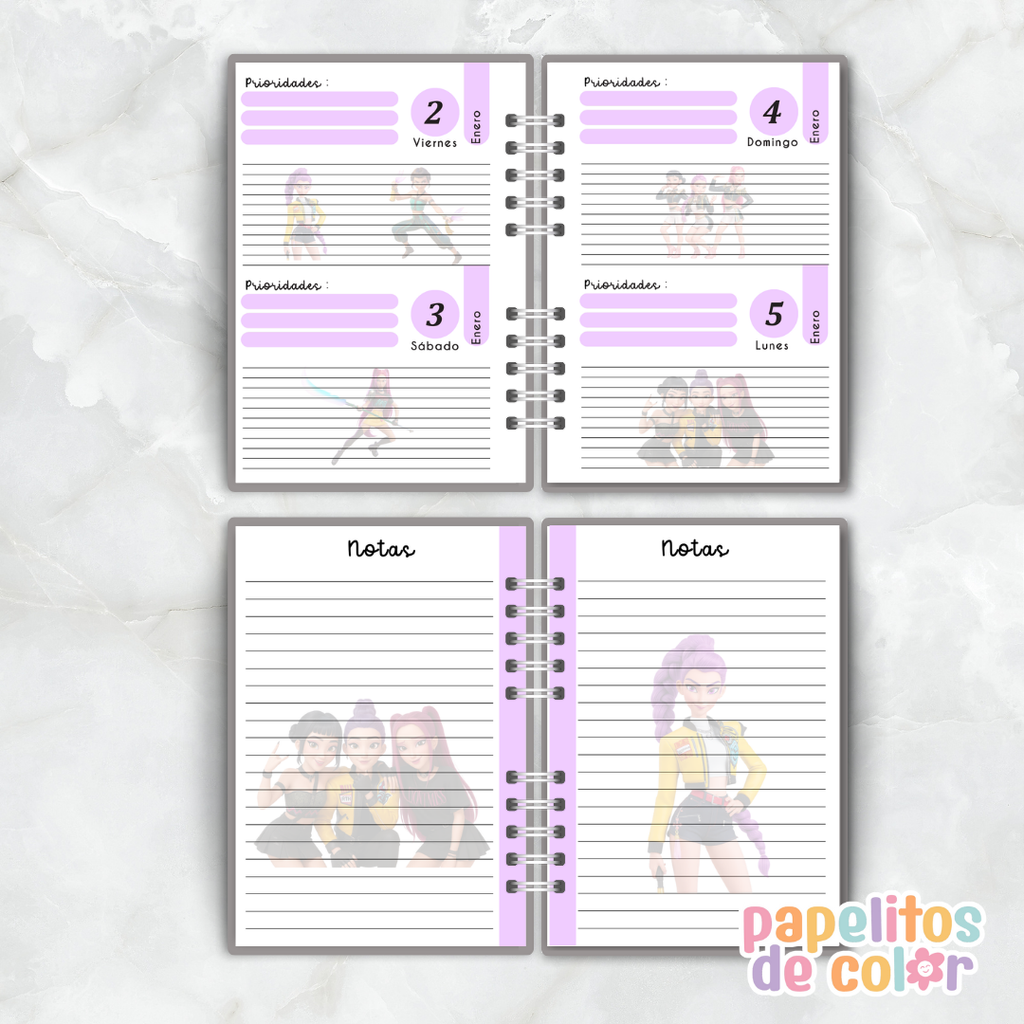 📔 Agenda Guerreras K-Pop 2026 ✨