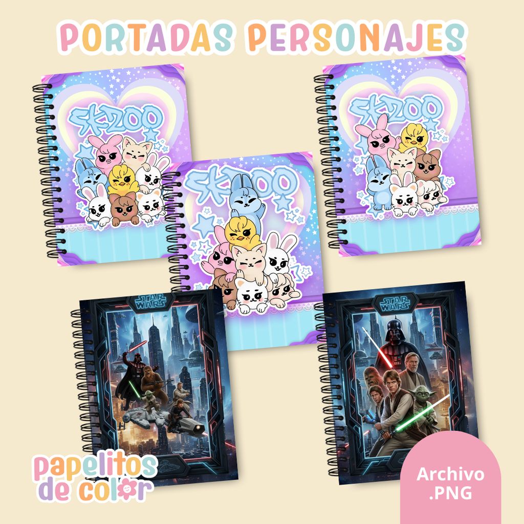 📚✨ Combo Portadas Personajes – Vol. 14 🌟🎨