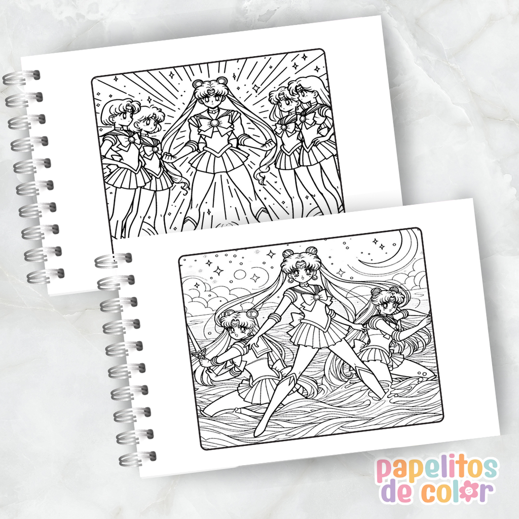 🎨 Libro para Pintar de Sailor Moon 🌙✨