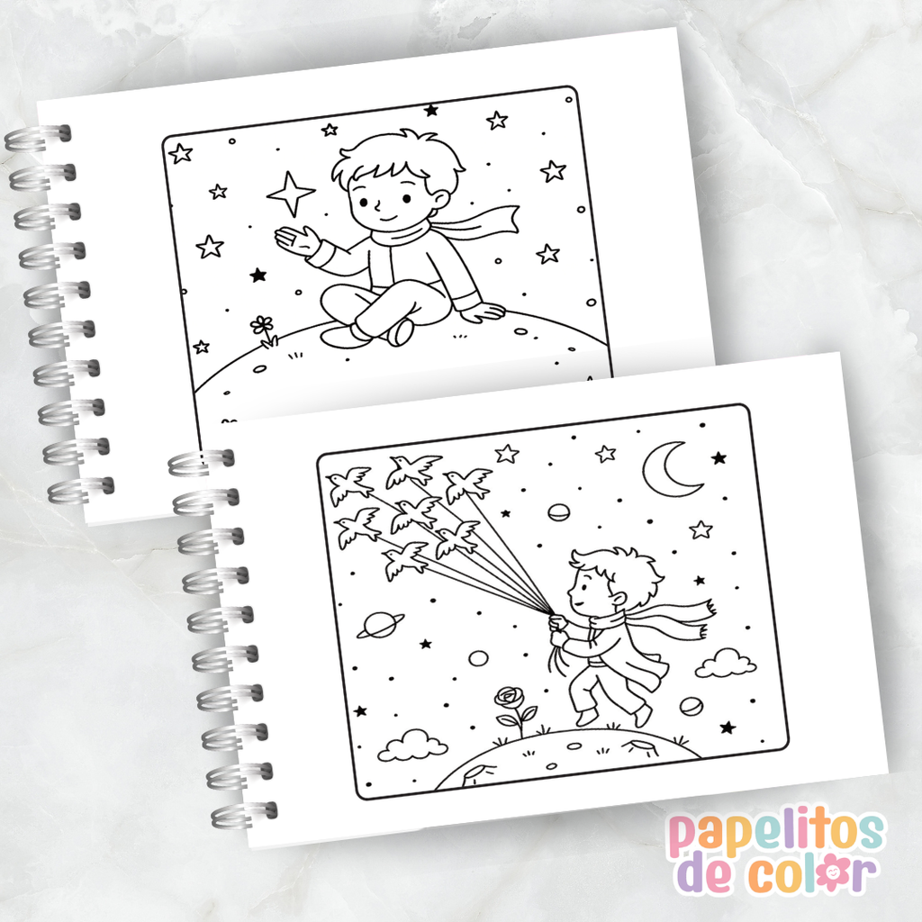 🌟🎶 Libro para pintar El Principito Vol. 2 🌙🎨