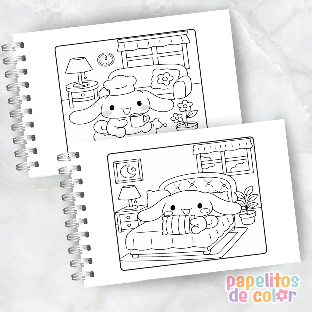 ☁️✨ Libro para pintar Cinnamoroll ✨☁️