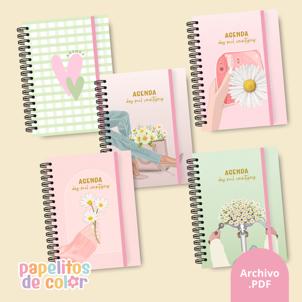 Pack 25 Portadas Agendas – Kit 6