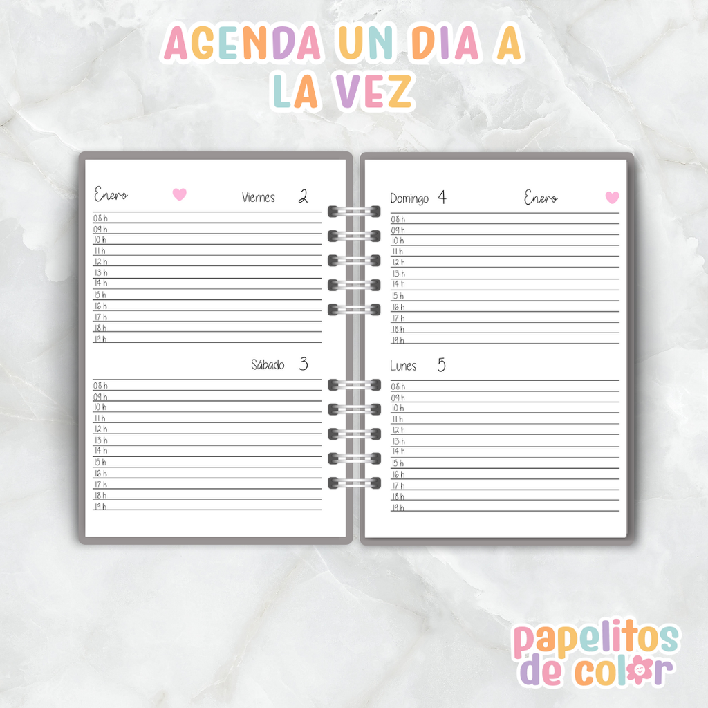 ✨Agenda Un Día a la Vez 2026 🌸