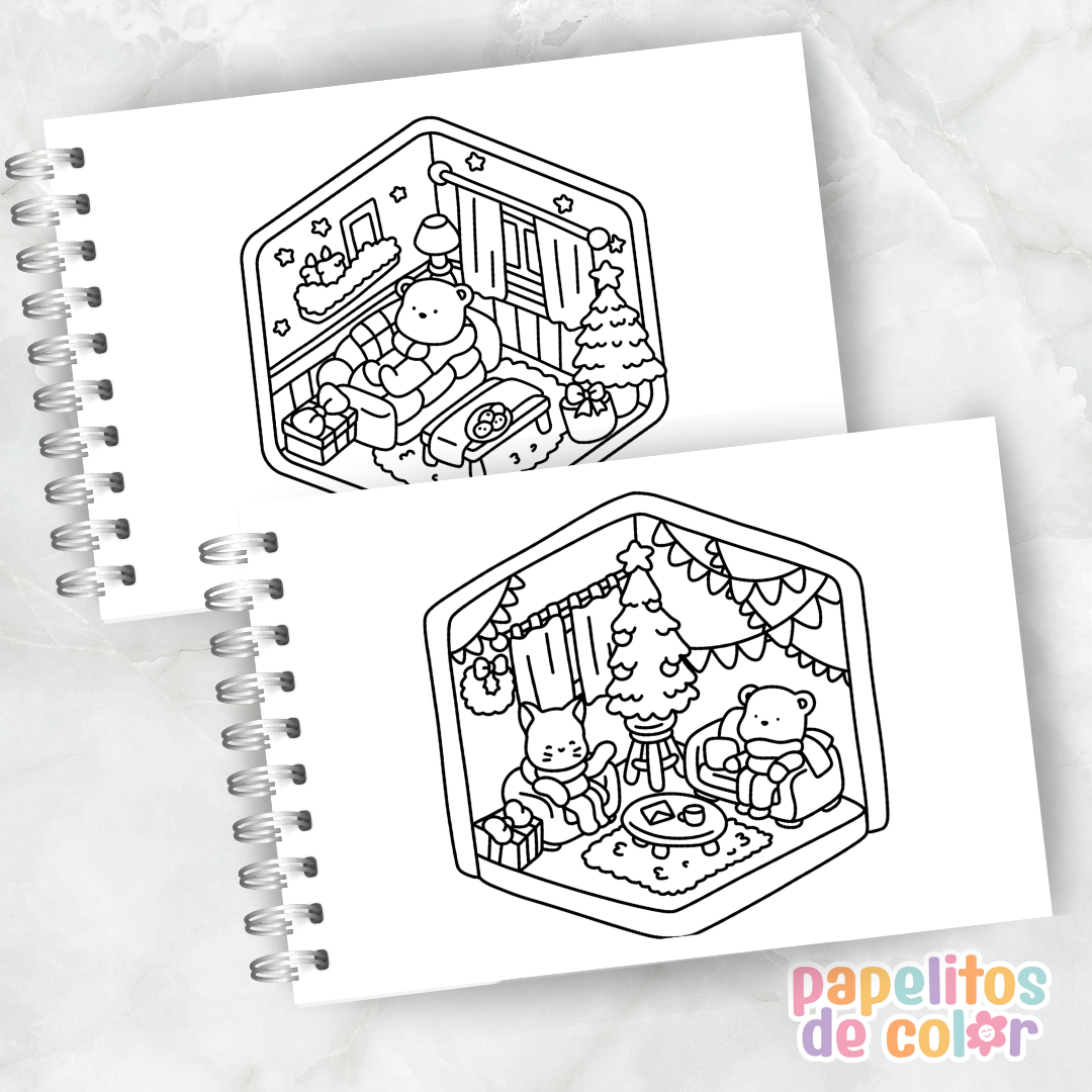 🎄 Cuaderno para Pintar Xmas Corner✨