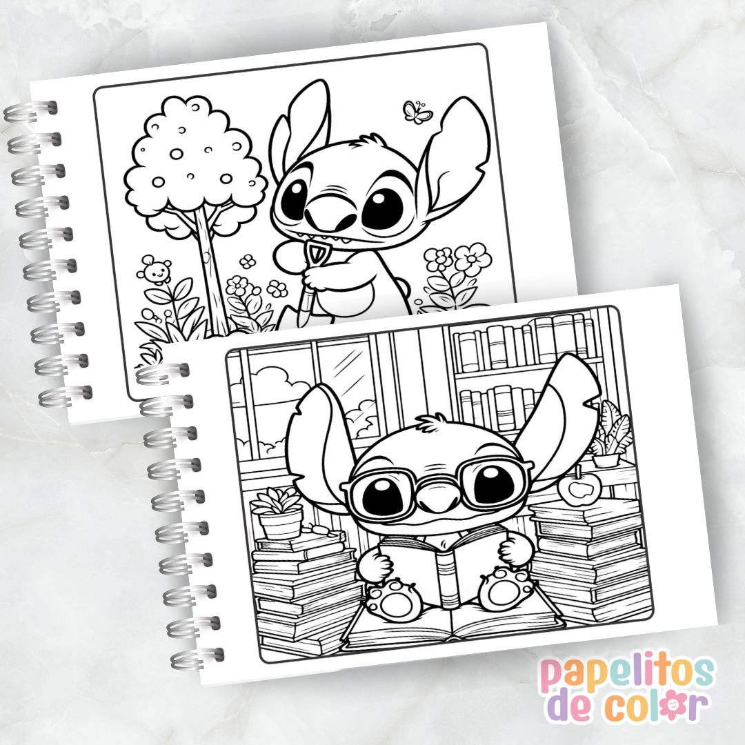 💙 Libro para Pintar Stitch Vol. 2 🌺✨