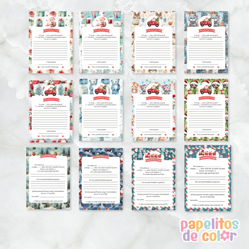 🎅 55 Cartas de Navidad + Sobre🎁✨