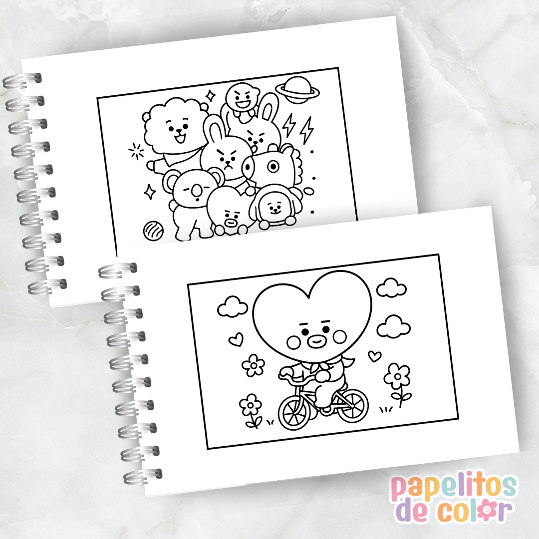 🎨 Libro para Pintar de BT21 💜✨