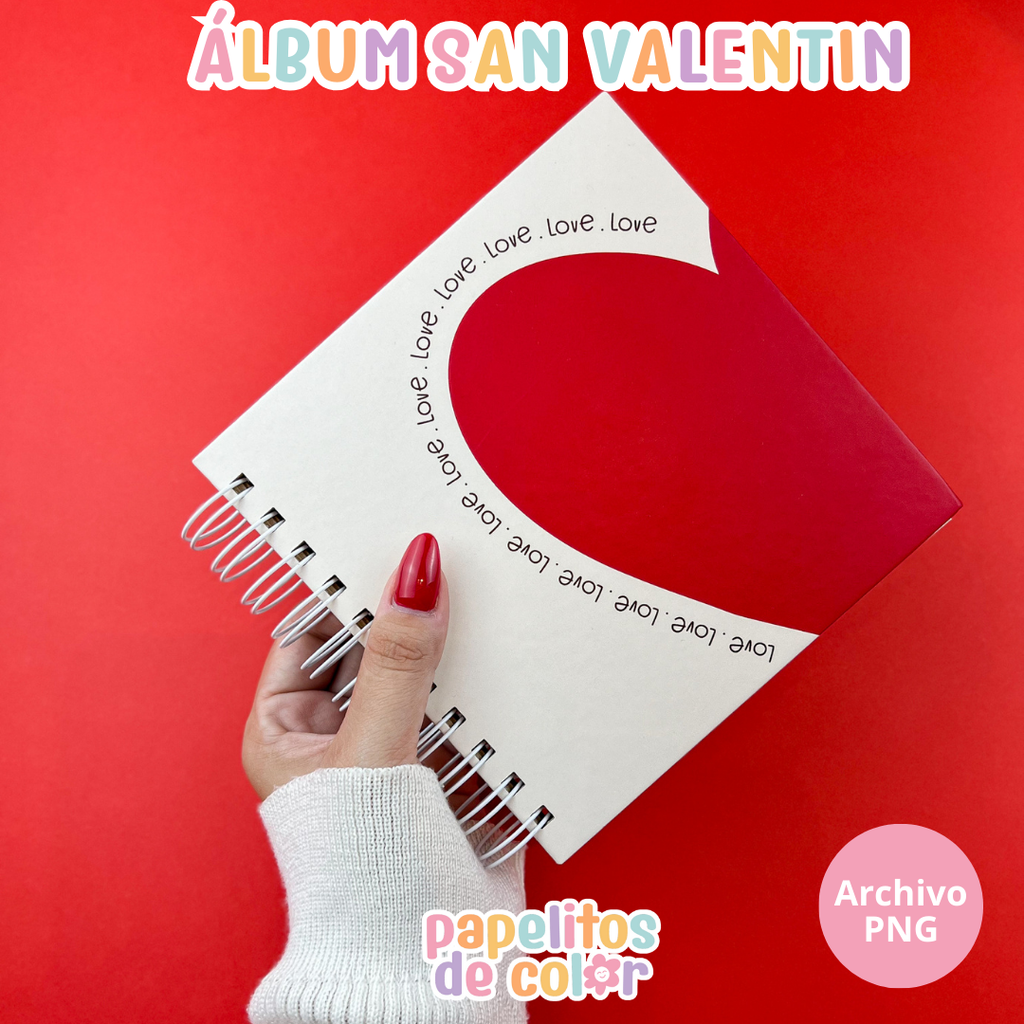 💕📸 Álbum para Polaroids – San Valentín