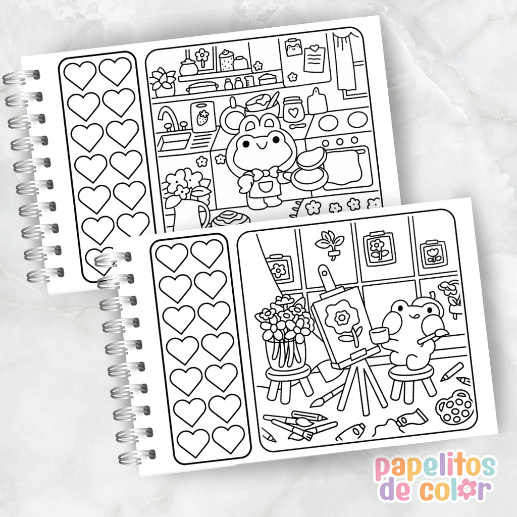 🐸 Libro para Pintar – Froggy Days