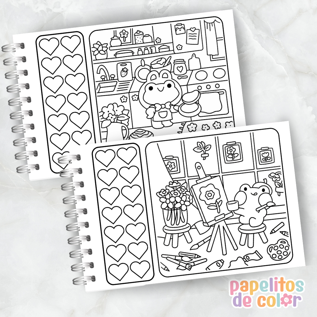 🐸 Libro para Pintar – Froggy Days