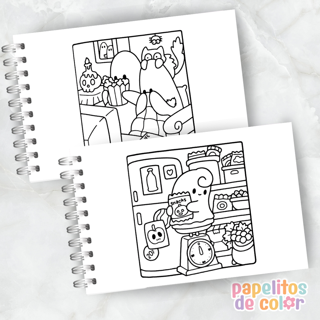 🖤👻 Cuaderno para pintar Little Spooky ✨🎨