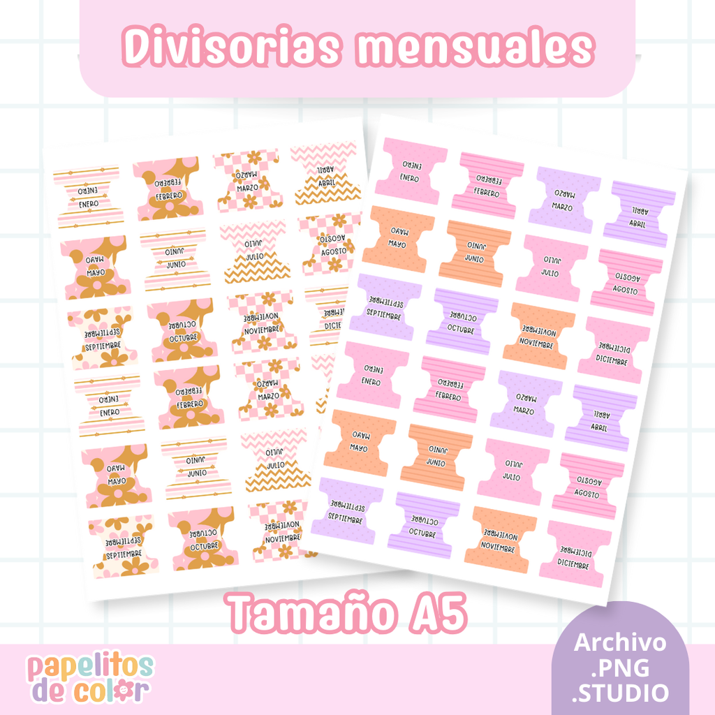 Solapas Divisorias Kit 1 – 5 diseños ✨