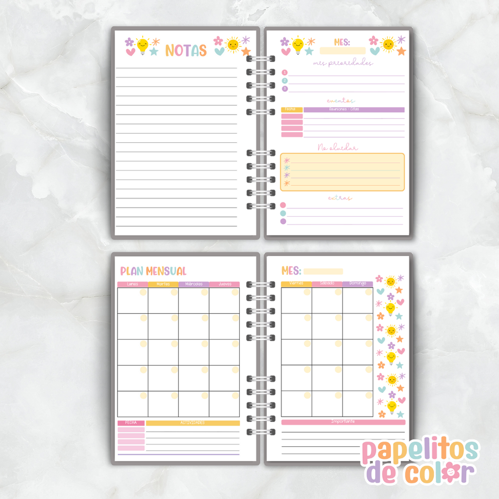 🩷Agenda Perpetua - Papelitos⭐