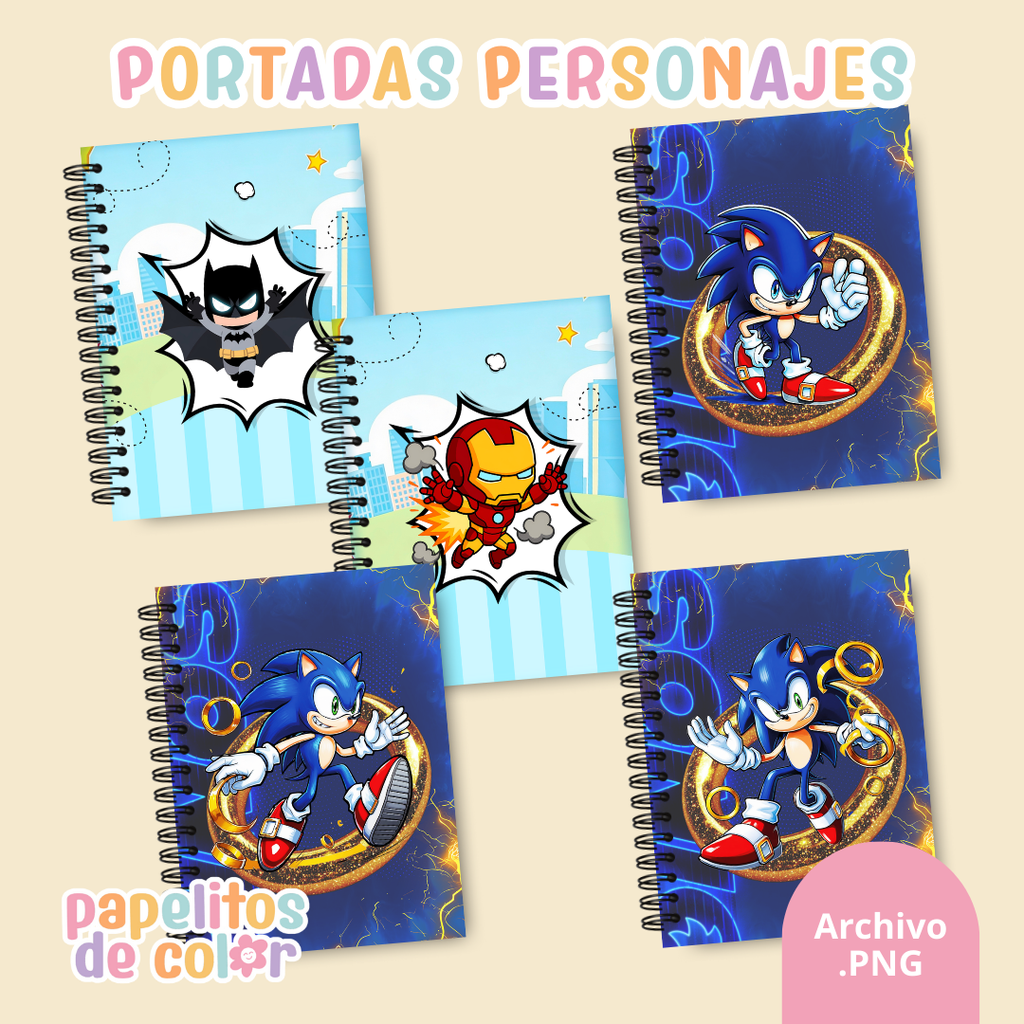 📚✨ Combo Portadas Personajes – Vol. 9 🚀🎨