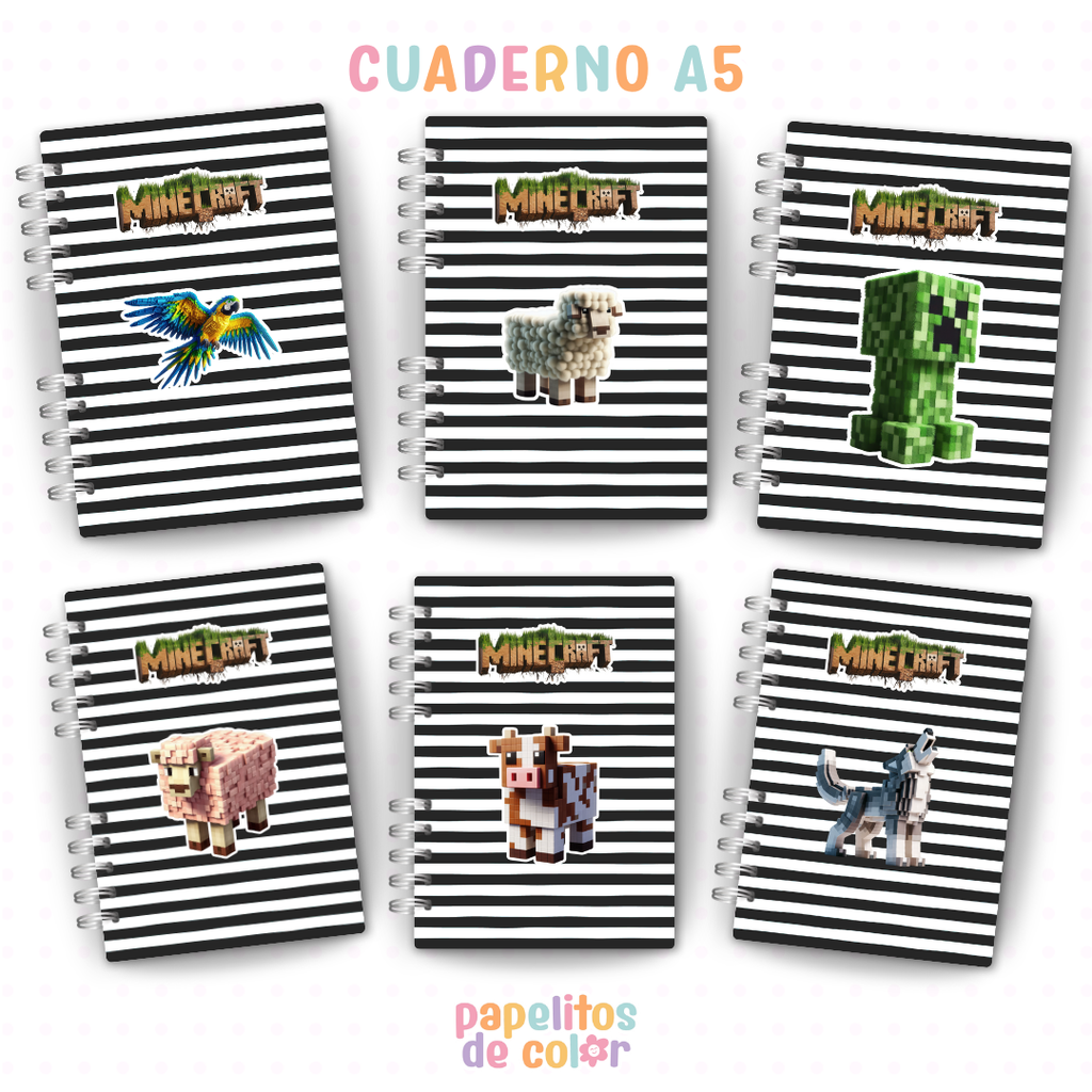 🟩✨ Cuadernos y anotadores Minecraft Vol.2 ✨🟩