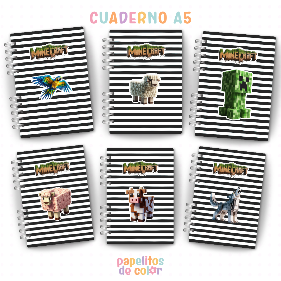 🟩✨ Cuadernos y anotadores Minecraft Vol.2 ✨🟩