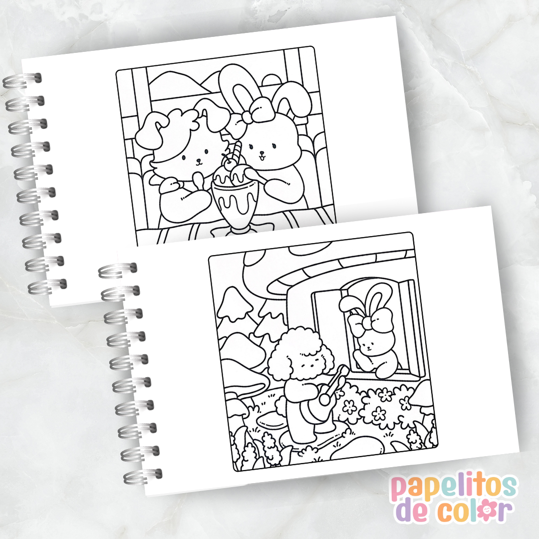 🎨Libro para pintar Cozy Date Vol. 2 💕🕯️✨