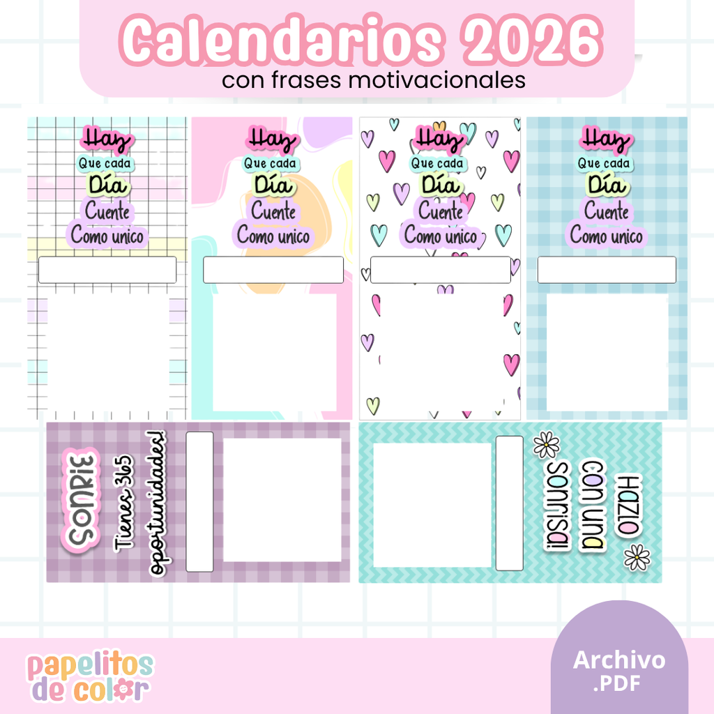 📅 Pack 30 Calendarios Surtidos