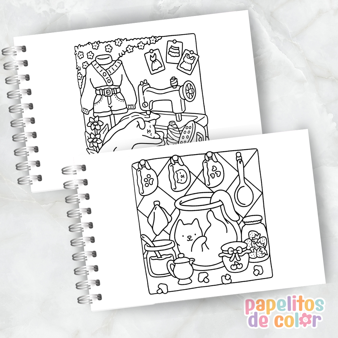 🐱 Libro para Pintar Cat Moments 🎨✨
