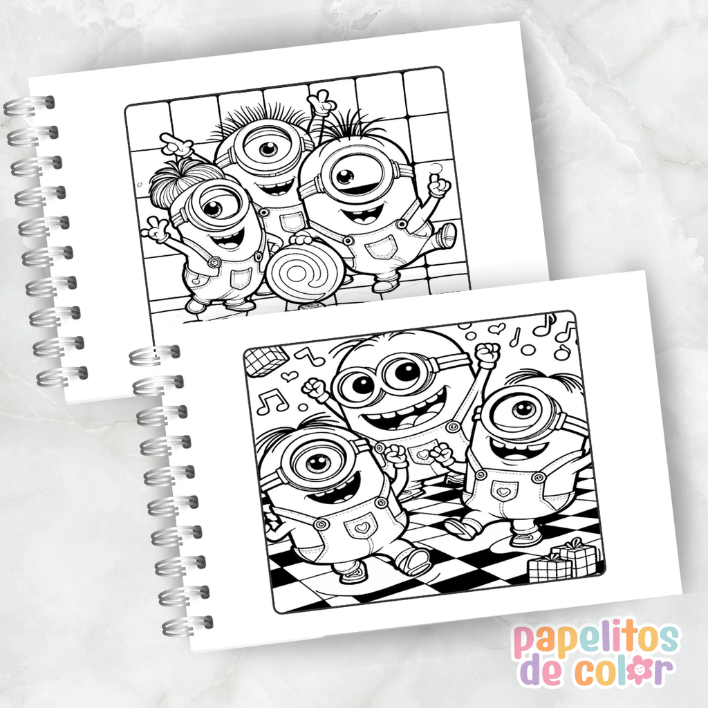 🍌💛 Cuaderno para pintar Minions 💛🍌