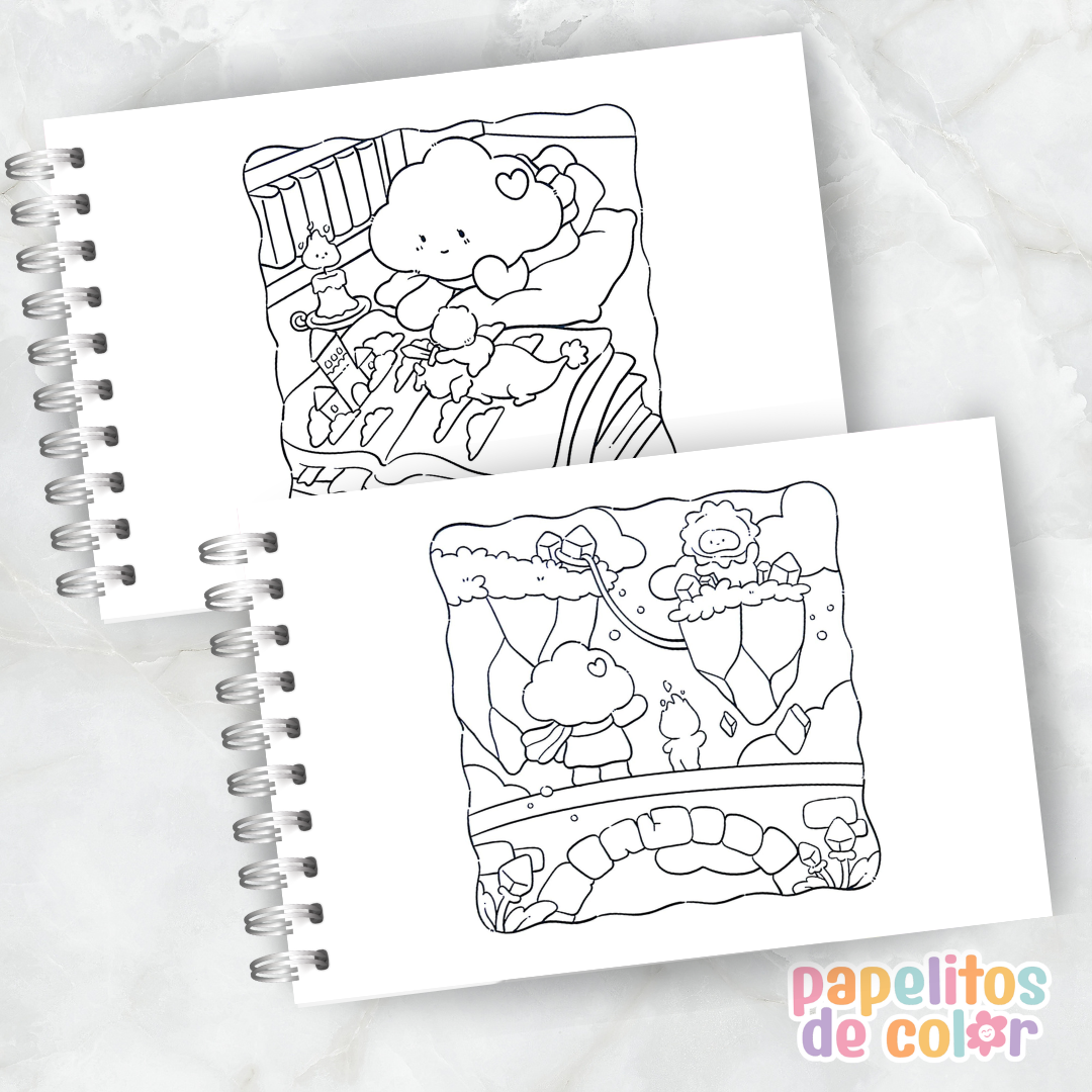 ☁️✨ Cuaderno para pintar Cloud Tales ✨🎨