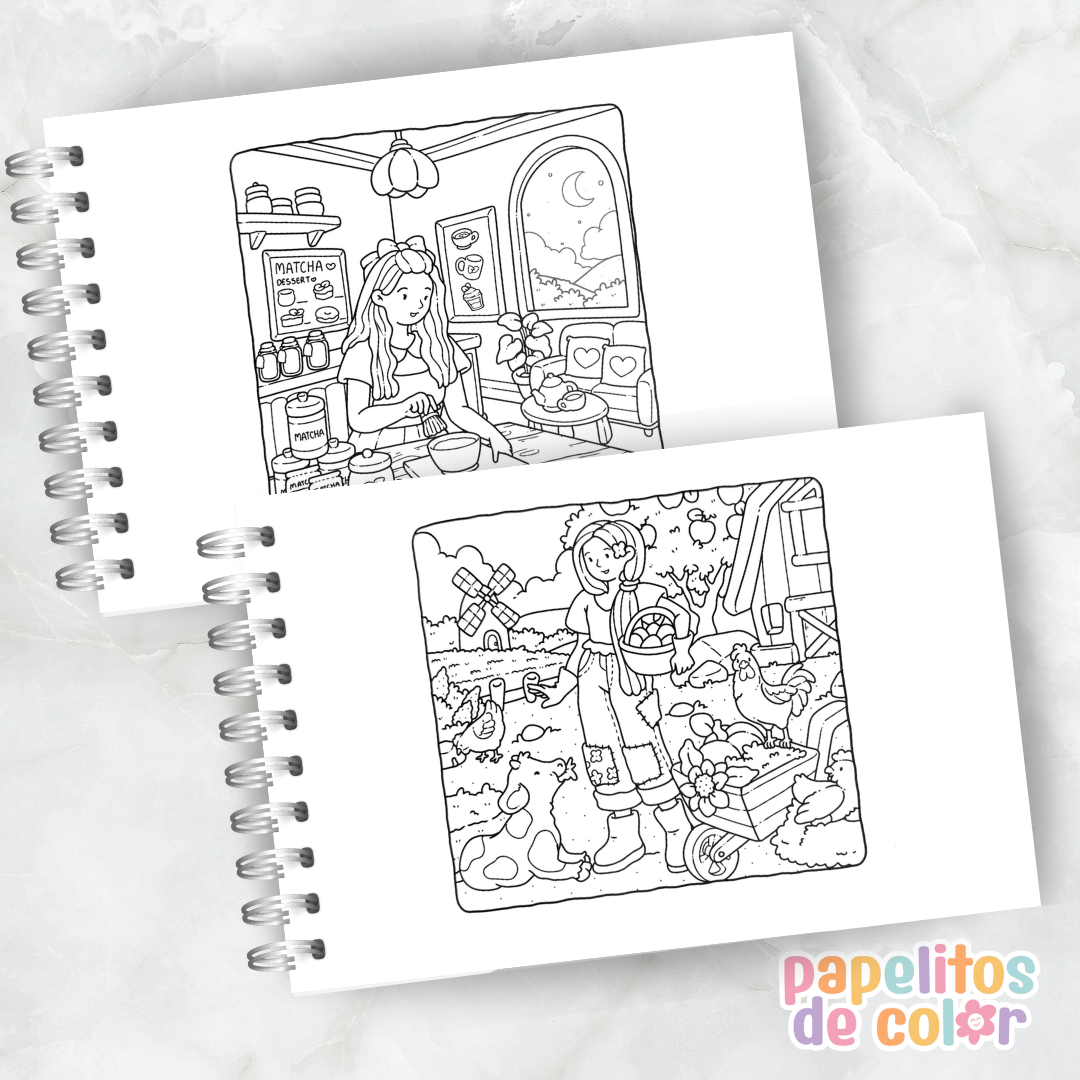 🌸🧘‍♀️ Cuaderno para pintar Mindful Girl ✨🎨