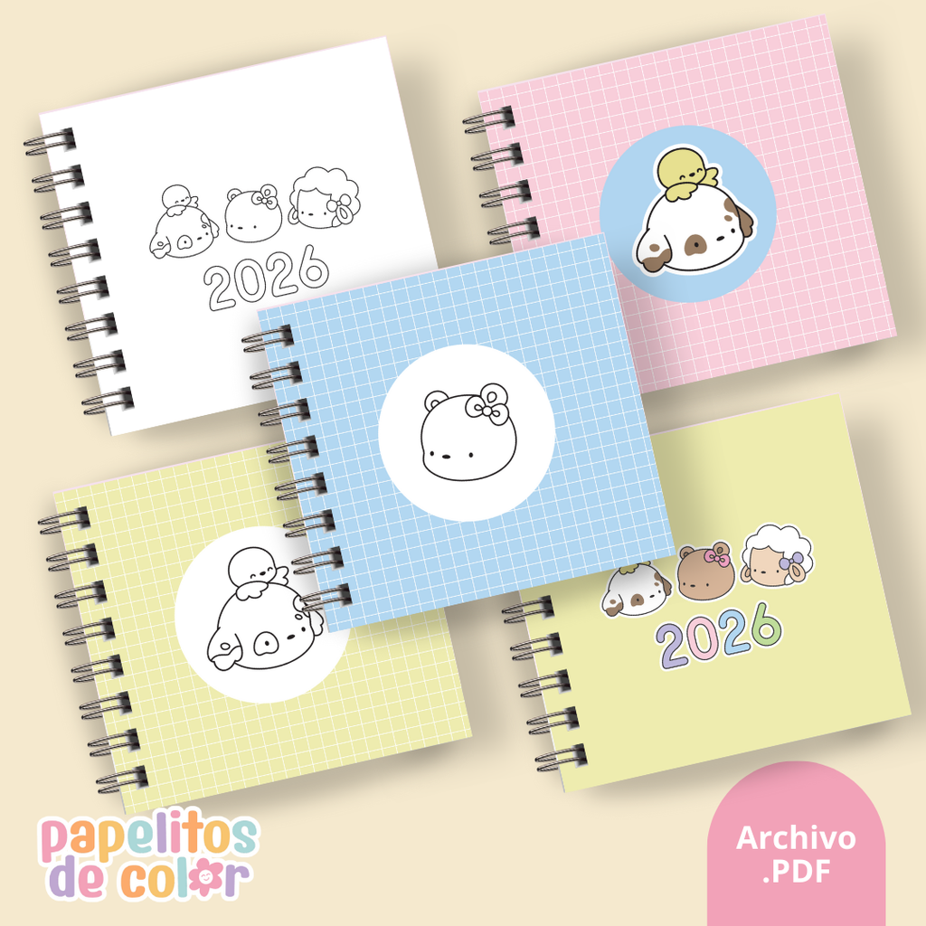 Pack 25 Portadas Agendas – Bobbie Goods (15x15 cm)