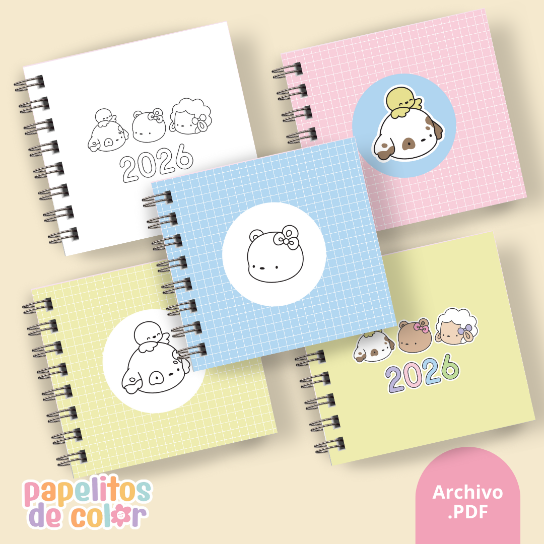 Pack 25 Portadas Agendas – Bobbie Goods (15x15 cm)
