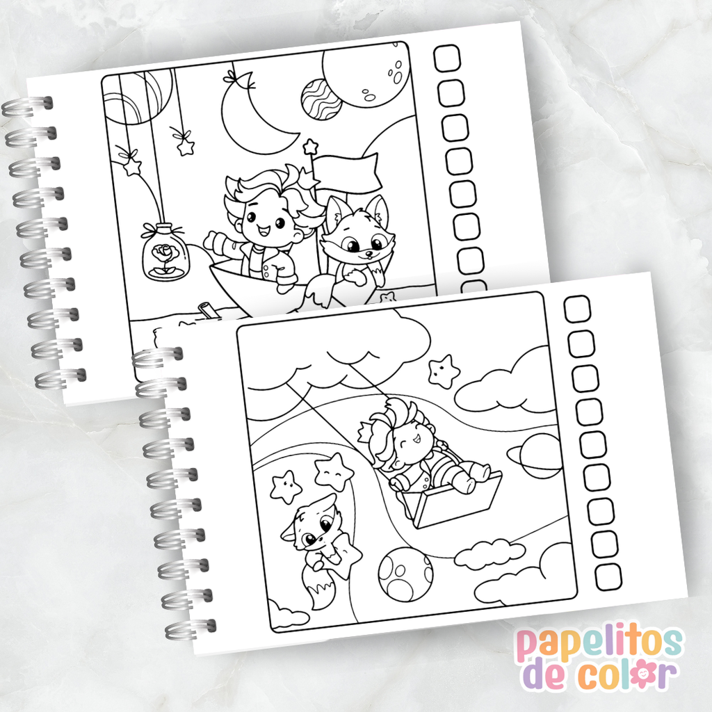 📘 Libro para Pintar – El Principito🌙