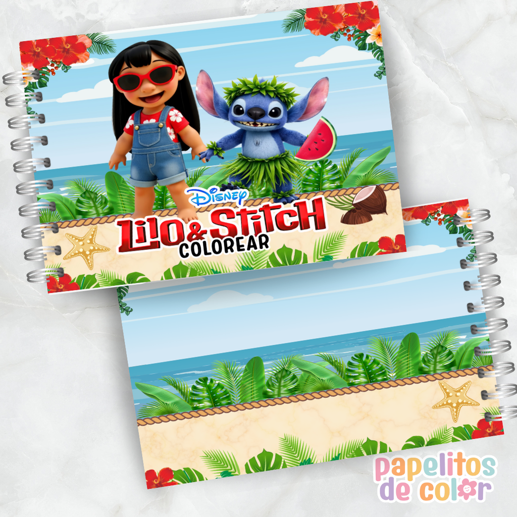 💙🌺 Libro para pintar Lilo & Stitch 2 🌺💙