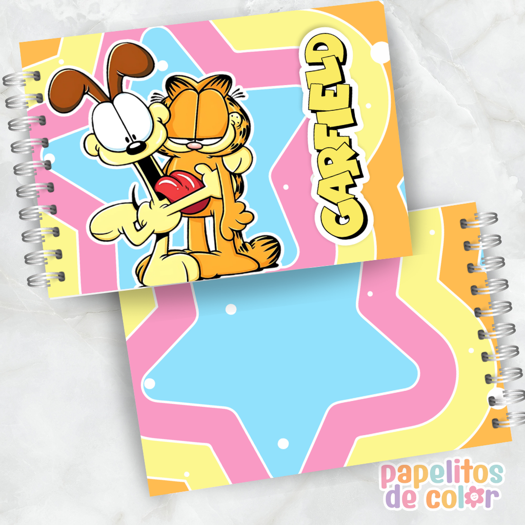 🐱✨ Libro para Pintar Garfield 🎨🧡