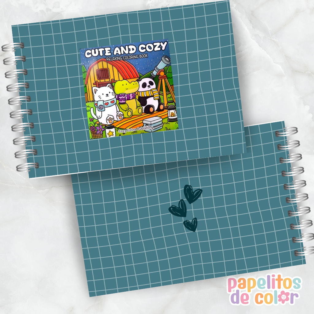 🎨💖Libro para pintar Cute & Cozy 🧸🕯️✨