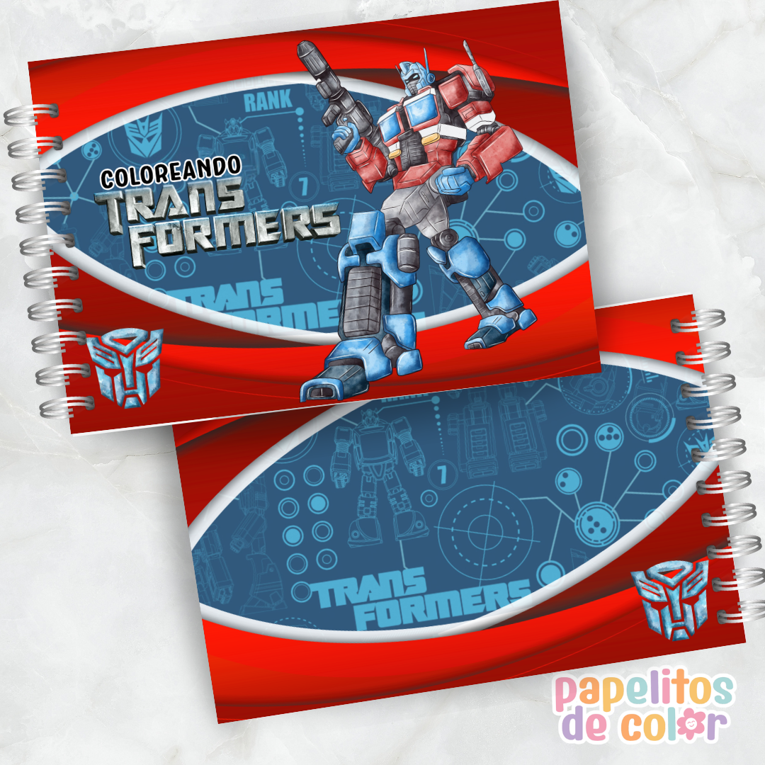 🤖🎶 Libro para pintar Transformers ⚡🎨
