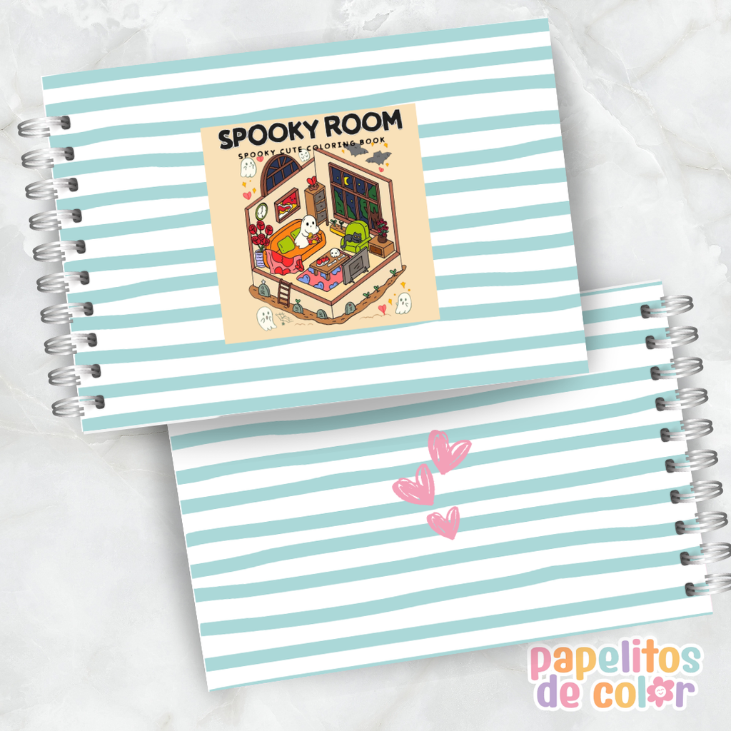 🕸️🖤 Cuaderno para pintar Spooky Room ✨🎨