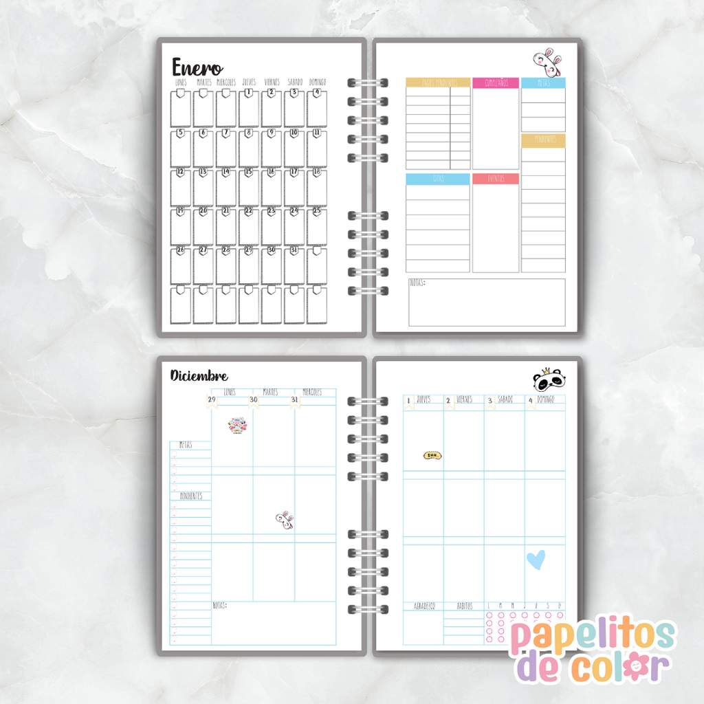 Agenda Semanal Antifaz 2026 🎭✨