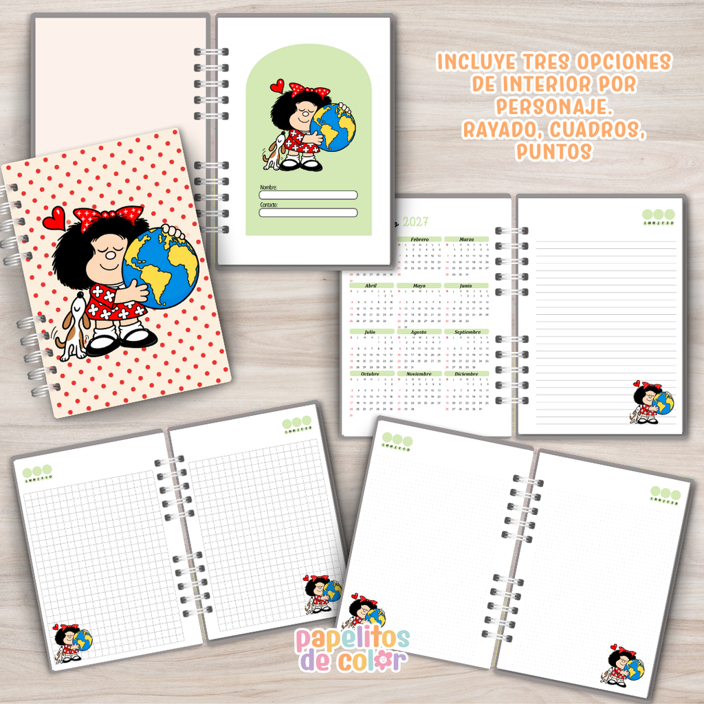 📚 Cuadernos A4 Mafalda 2027