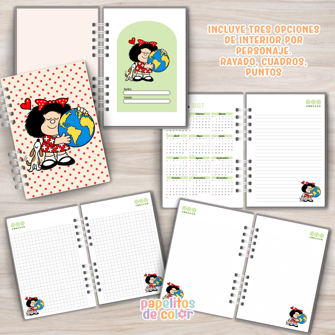 📚 Cuadernos A4 Mafalda 2027