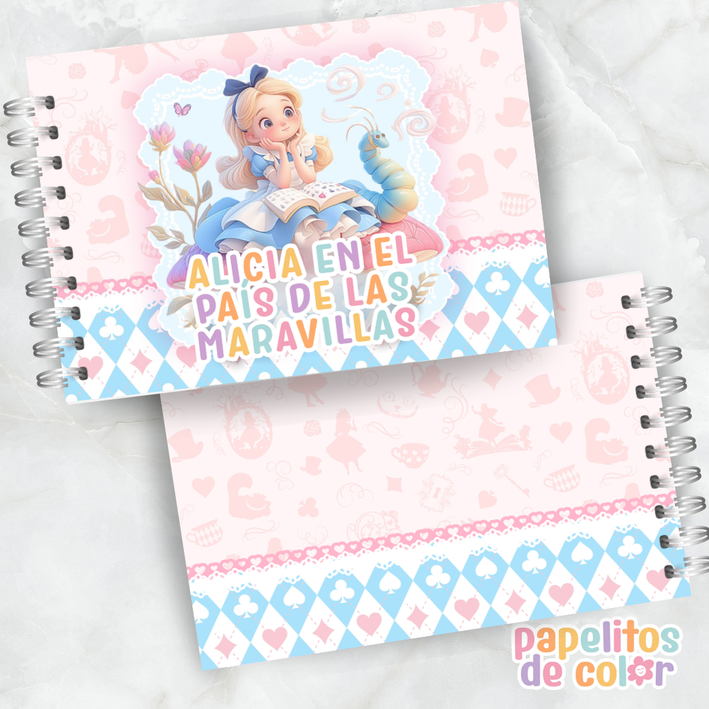 🐇🎩 Cuaderno para pintar Alicia 🎩🐇