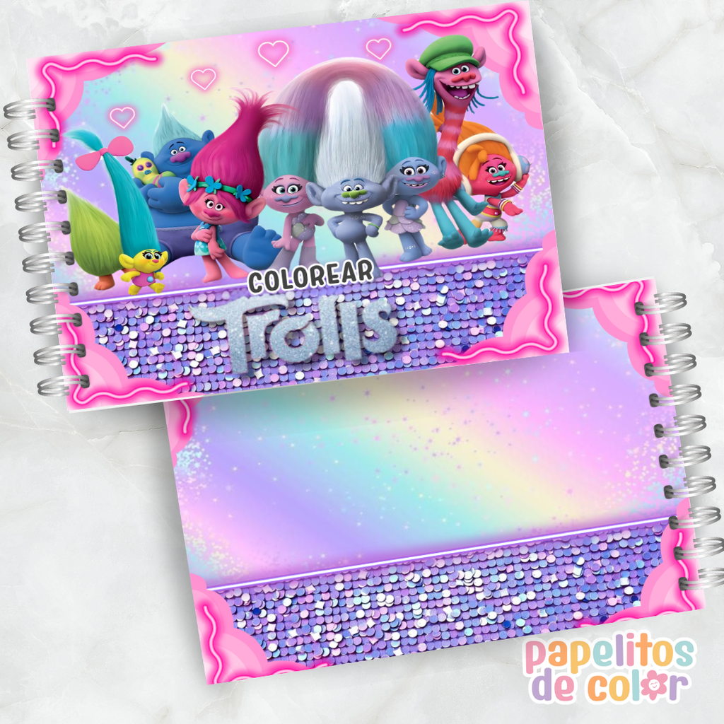 🌈✨ Libro para pintar Trolls ✨🌈