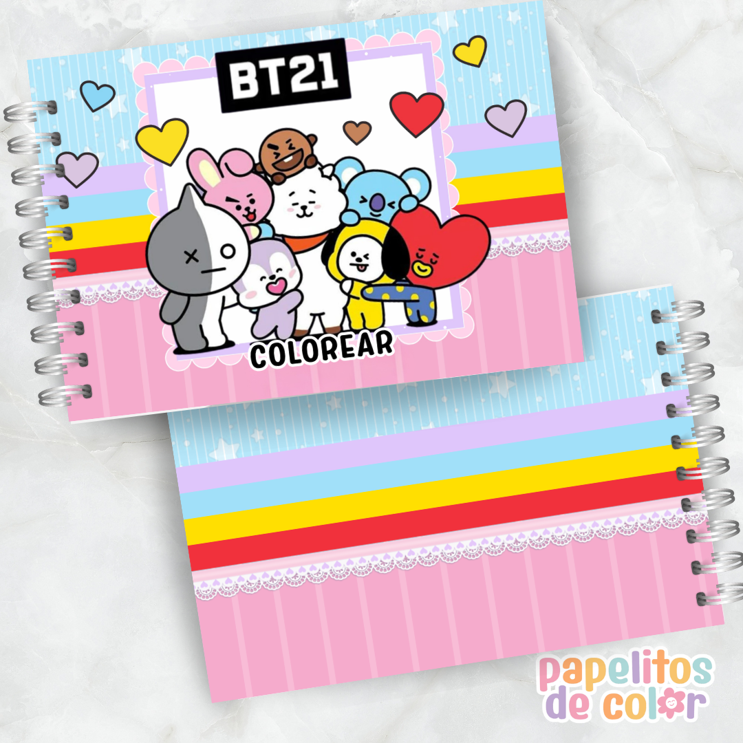 💜🌟 Libro para pintar BT21 🌟💜