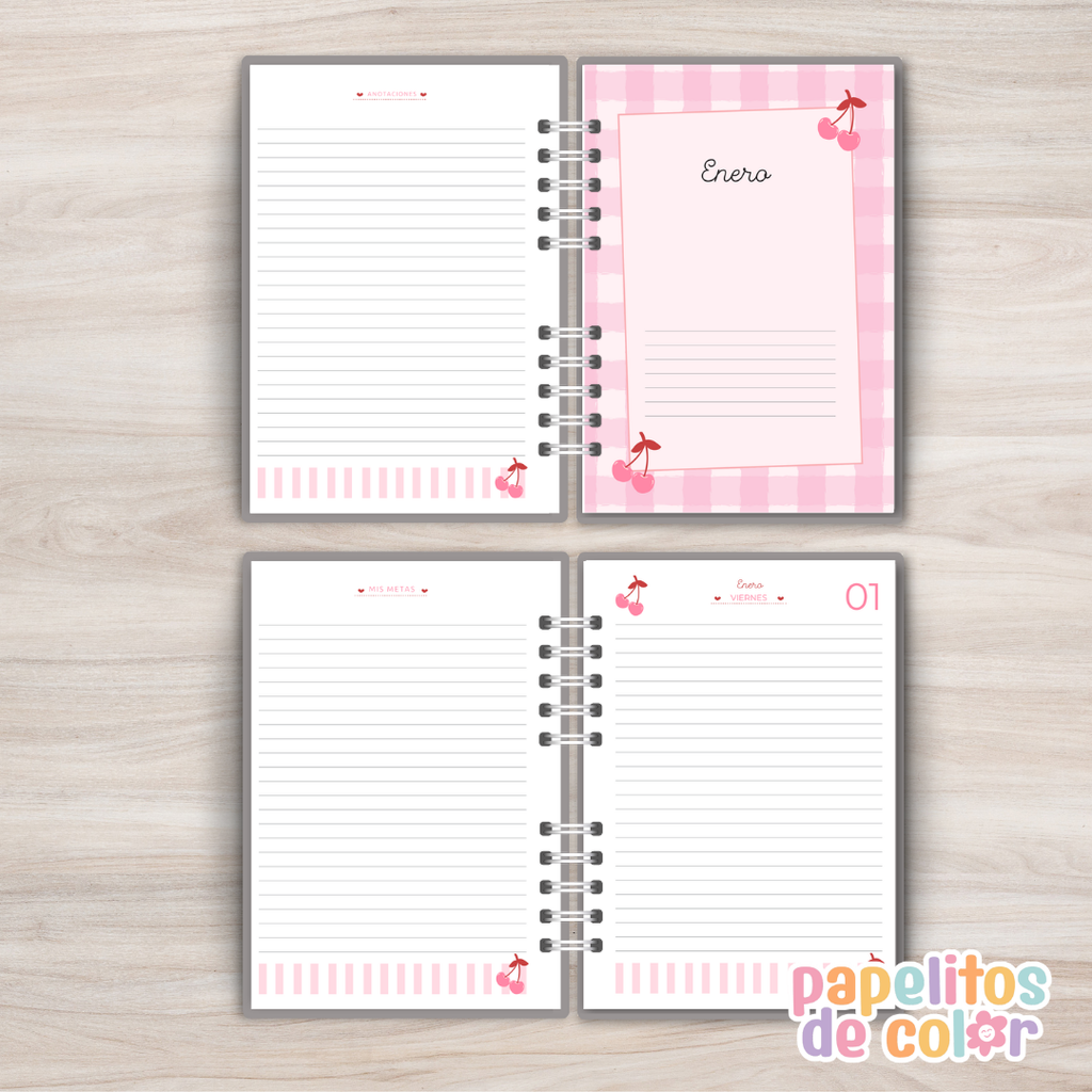 🍒 Agenda Cerezas - Diaria 2027  🍒