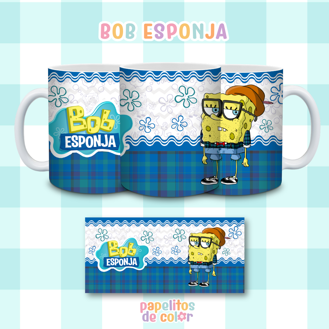 ☕🍍 Diseños para Tazas Bob Esponja ✨🫧