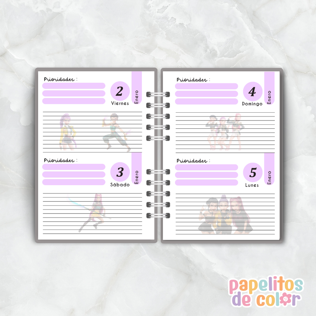 📔 Agenda Guerreras K-Pop 2026 ✨