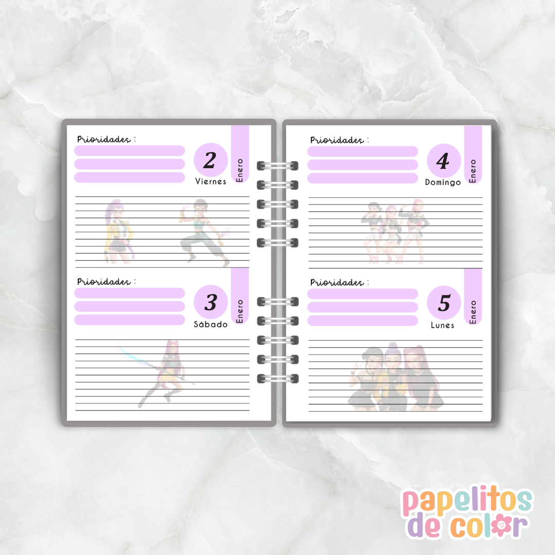 📔 Agenda Guerreras K-Pop 2026 ✨
